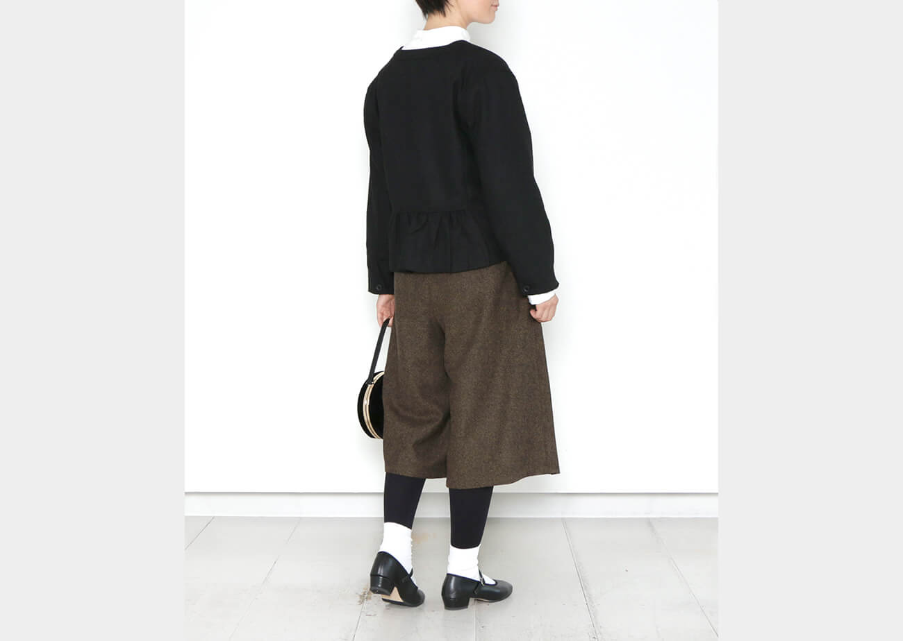 mumokuteki×08Mab / ツイードプリーツキュロットパンツ特集10” width=