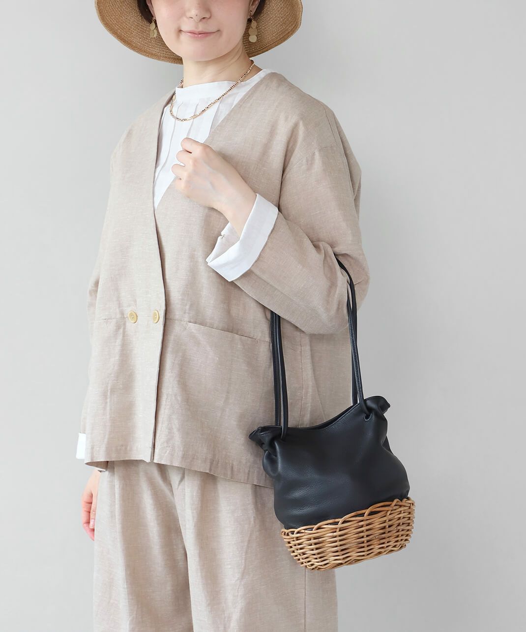 TIDEWAYアラログレザー2WAYショルダー M 着画