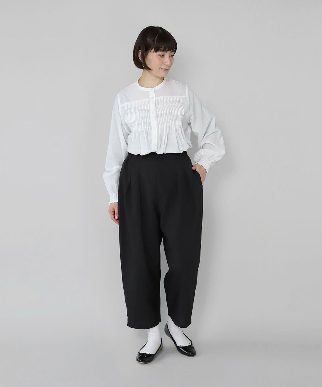 20%off】un cinqフォーマル対応ワイドタックイージーパンツ