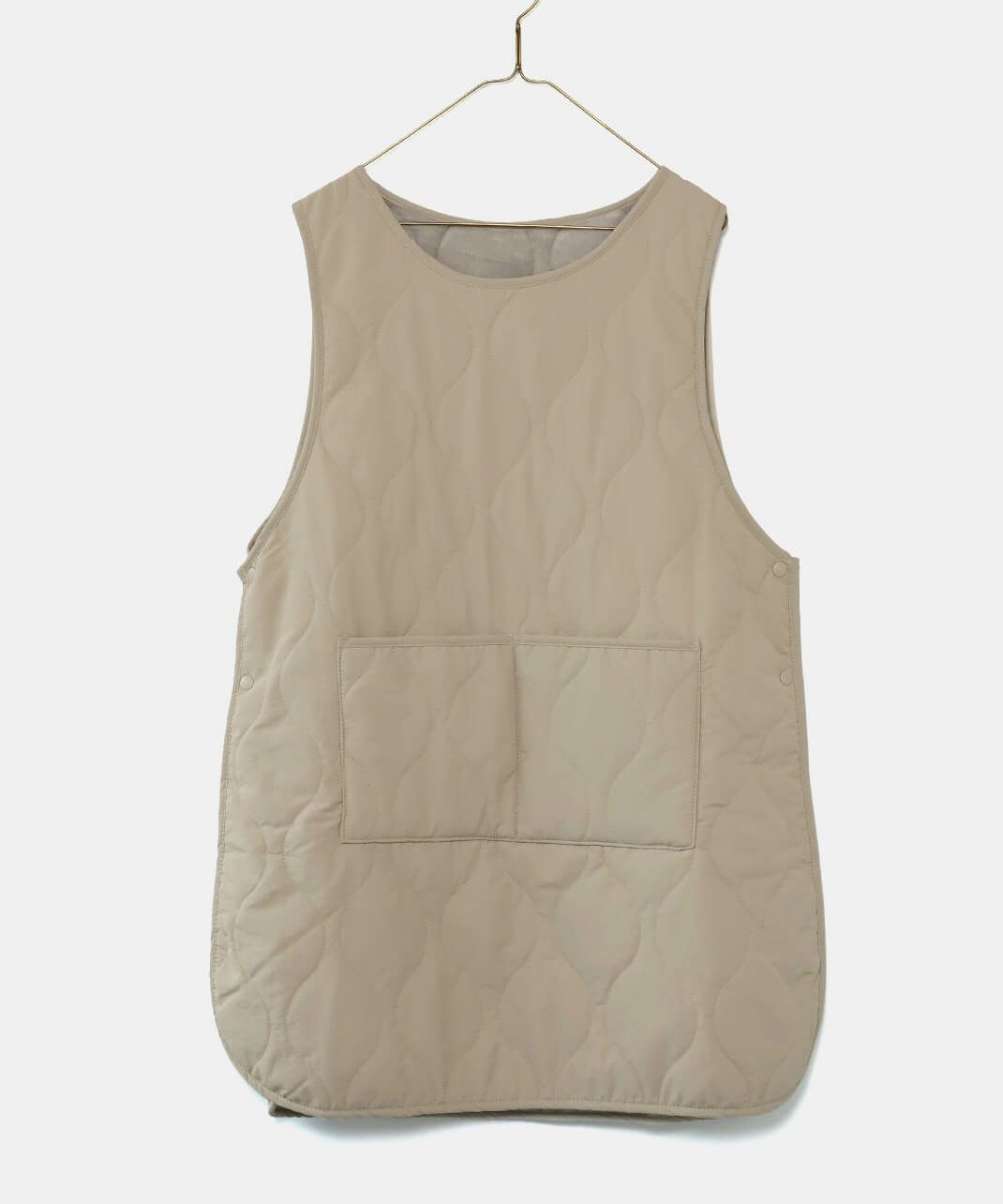 mumokuteki<br />
撥水キルト×裏ボア 水をはじく<br />
冬のあったかエプロン