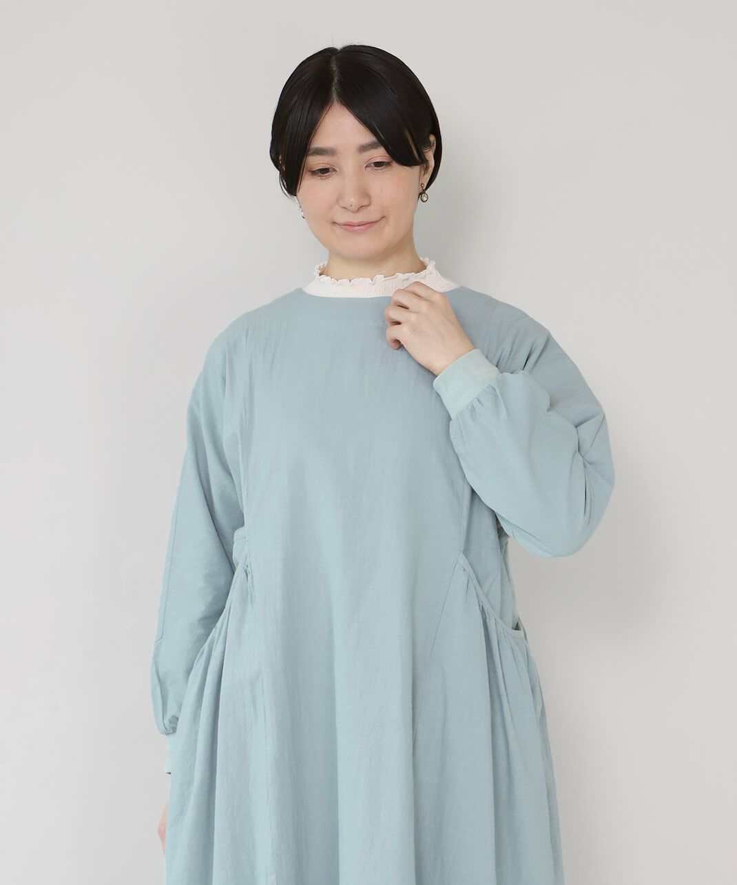 袖口がリブ仕立て
