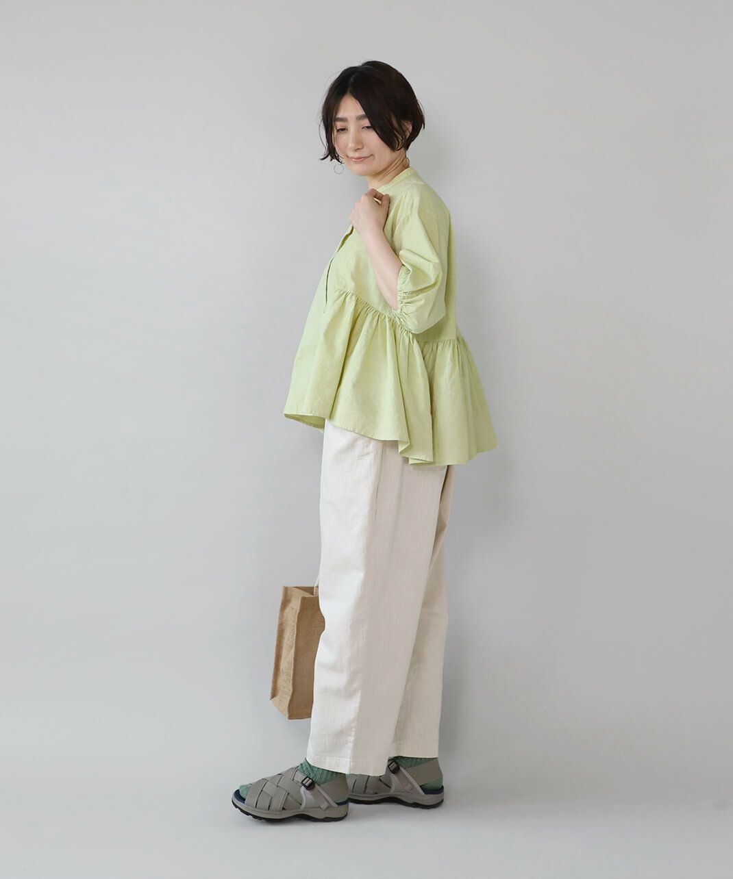 立体的なギャザーがふんわり
