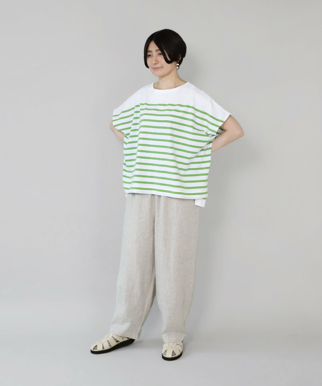ワイドサイズ、着丈がゆったりとした着心地