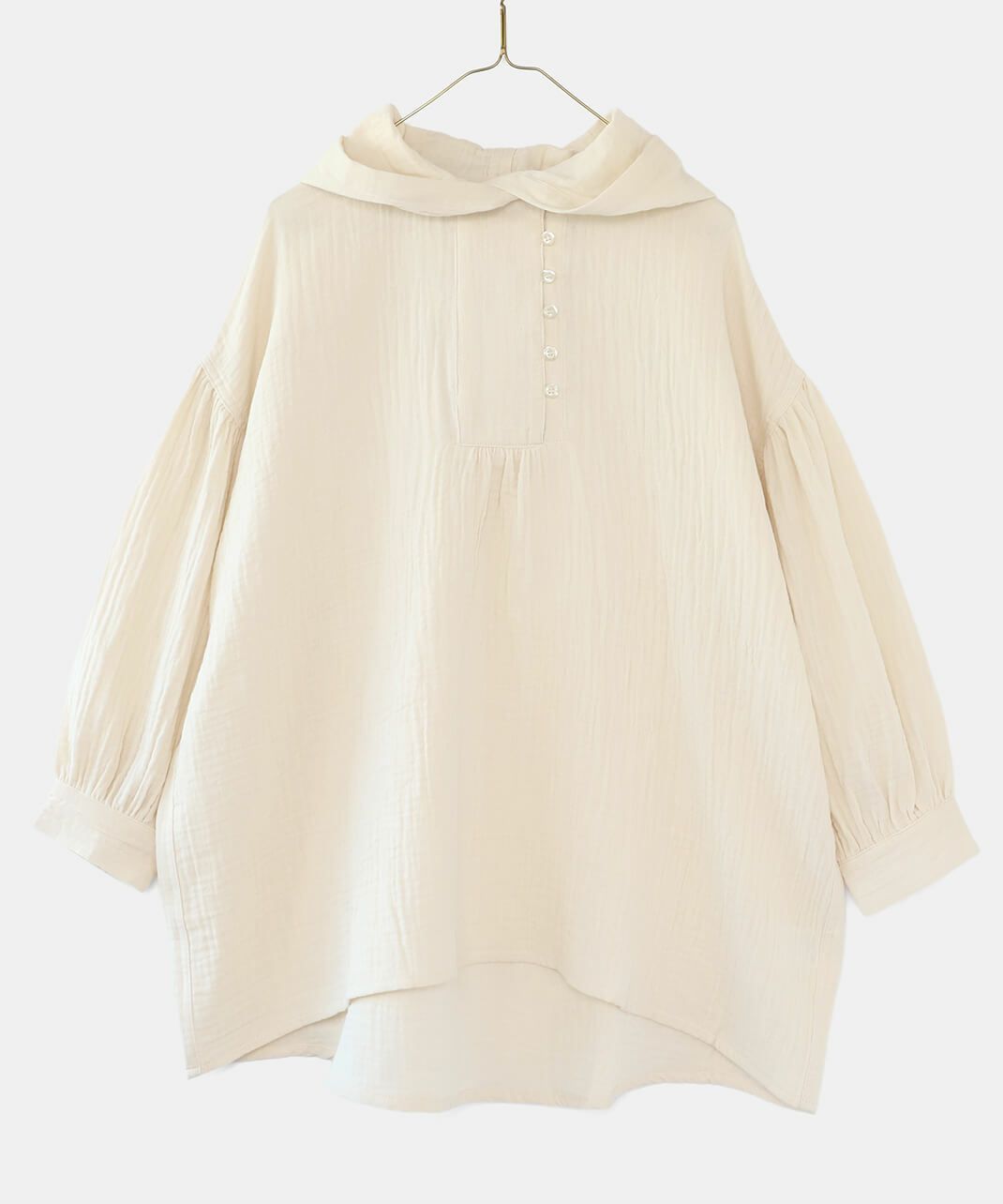 洗い加工の自然なシワ感