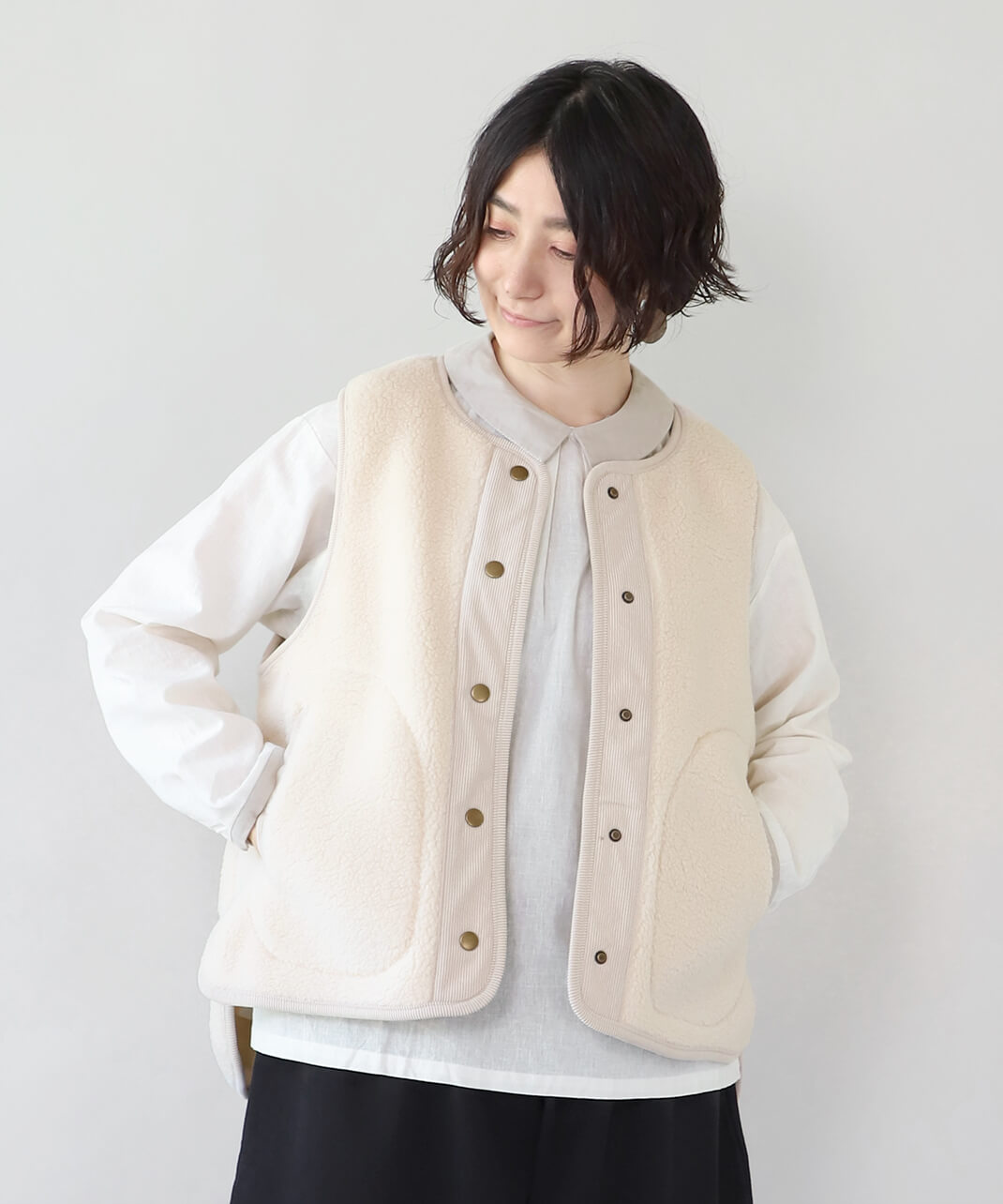 ボアフリースを使用したベスト