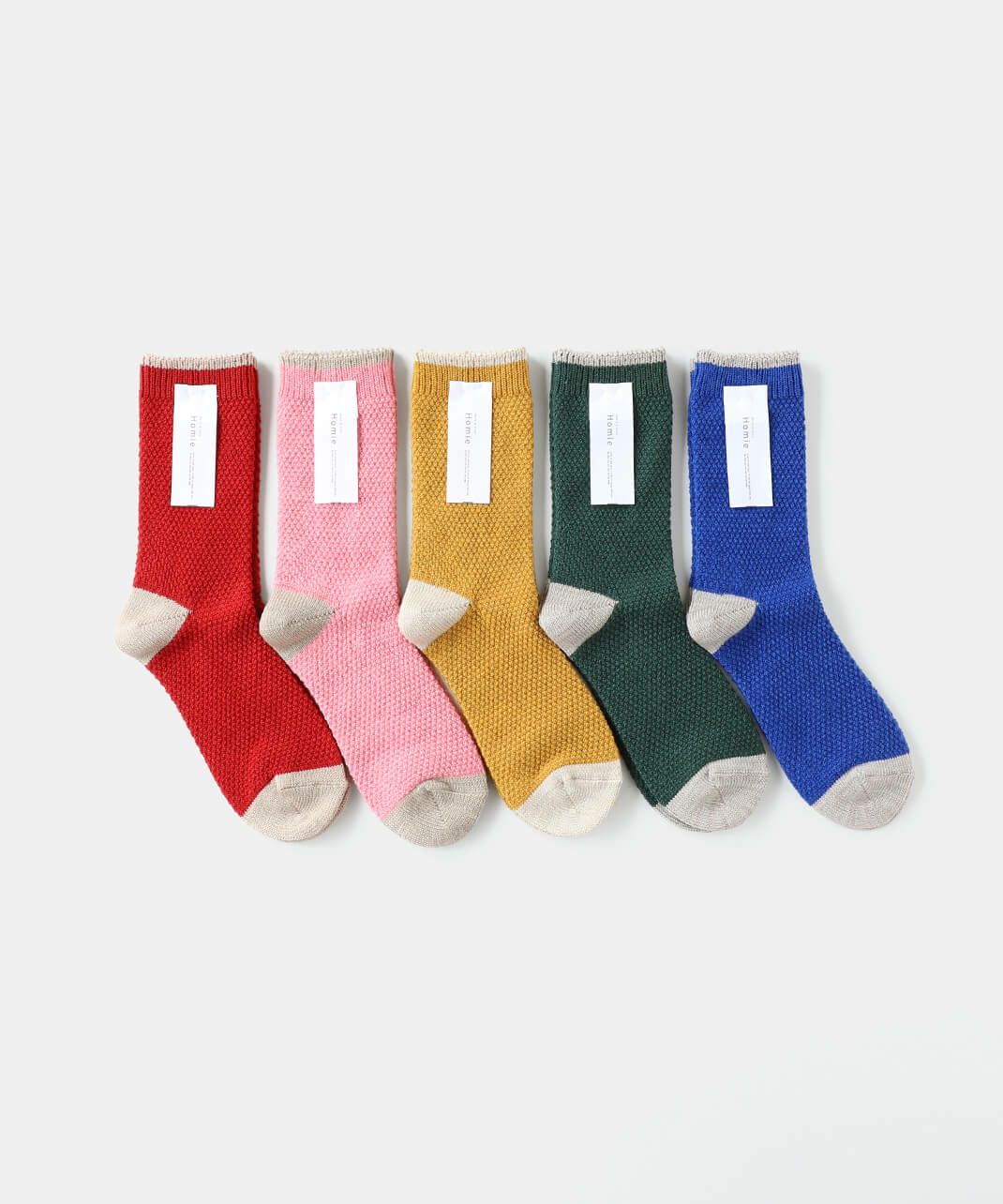 鹿の子編みのソックス