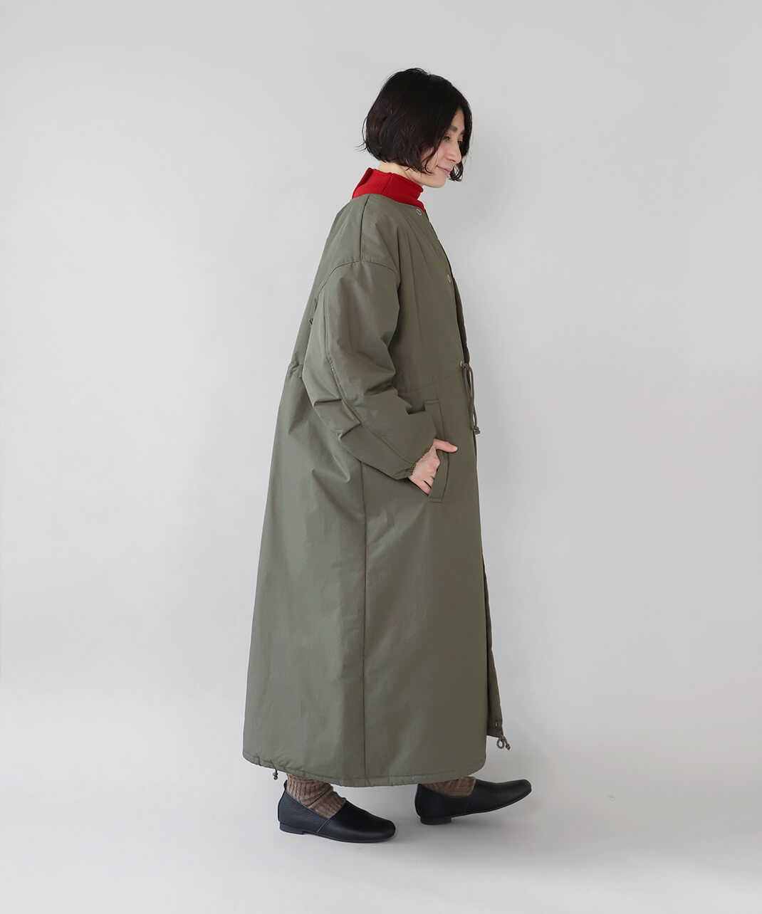 Aラインシルエットなのに、たっぷりとしたボリューム