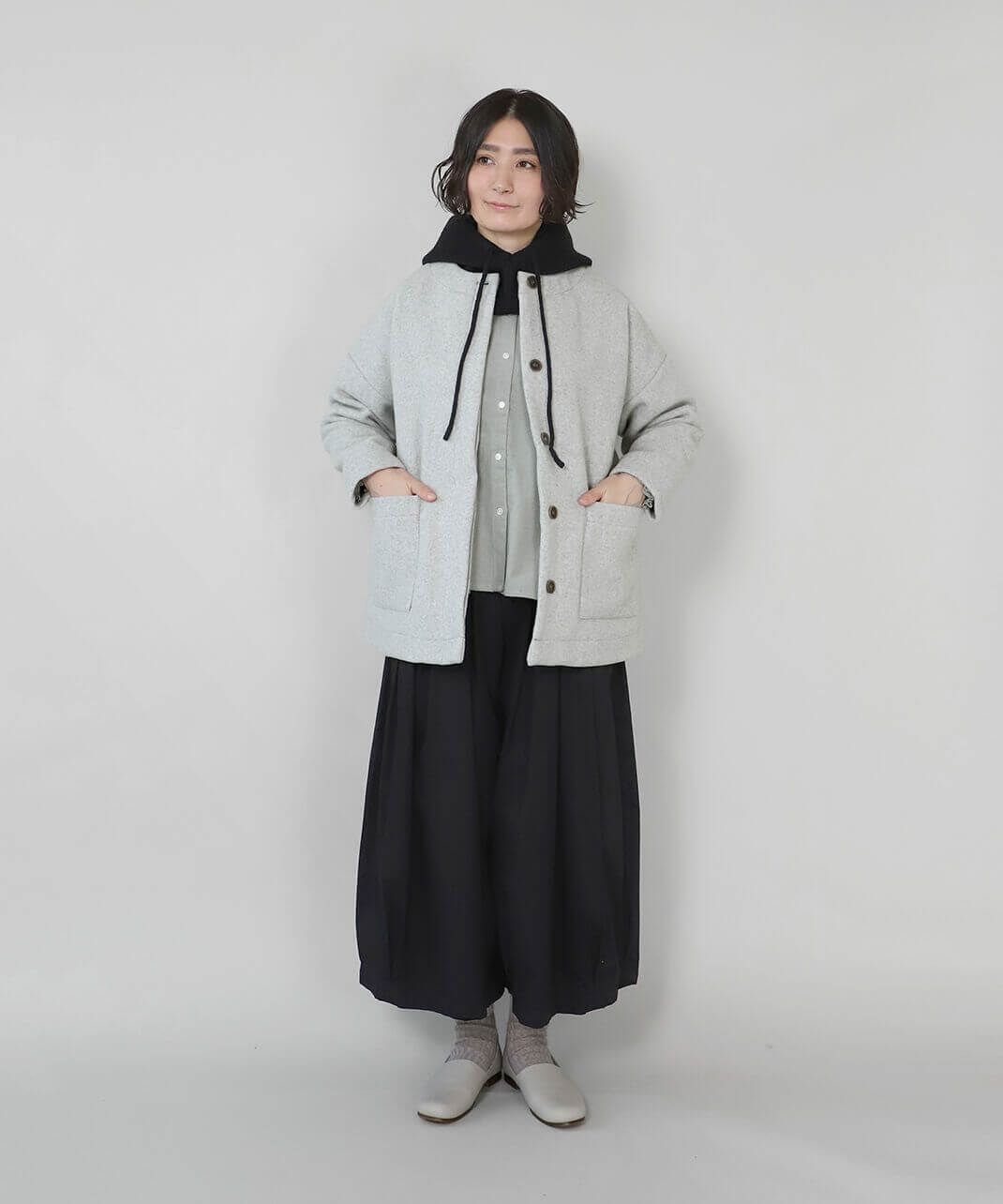 ふんわりとしたシルエット