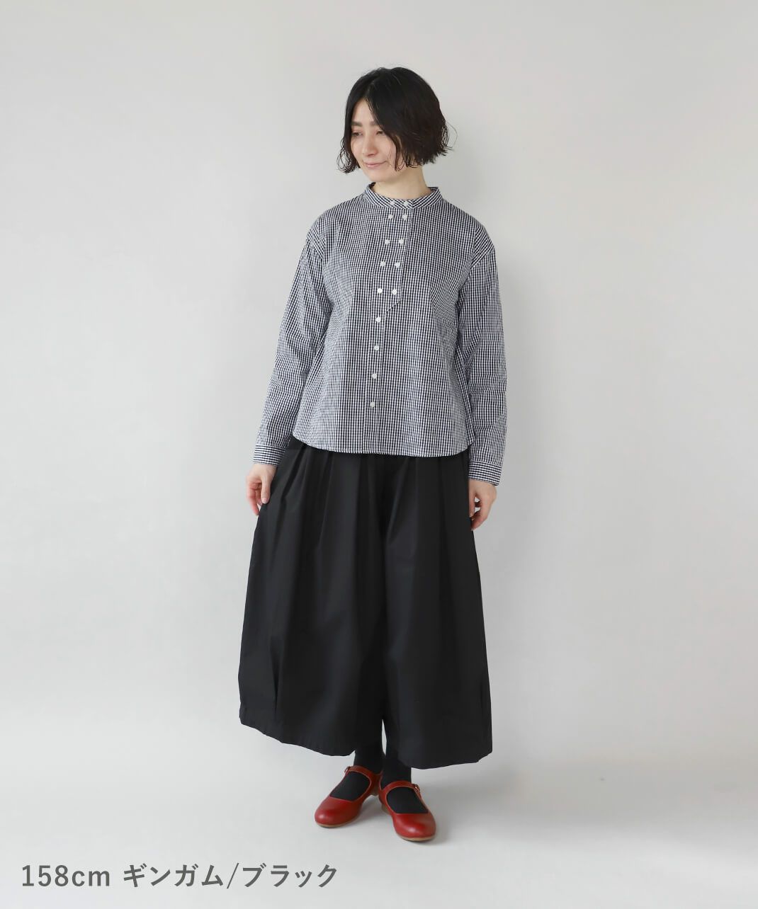 ギンガム/ブラック