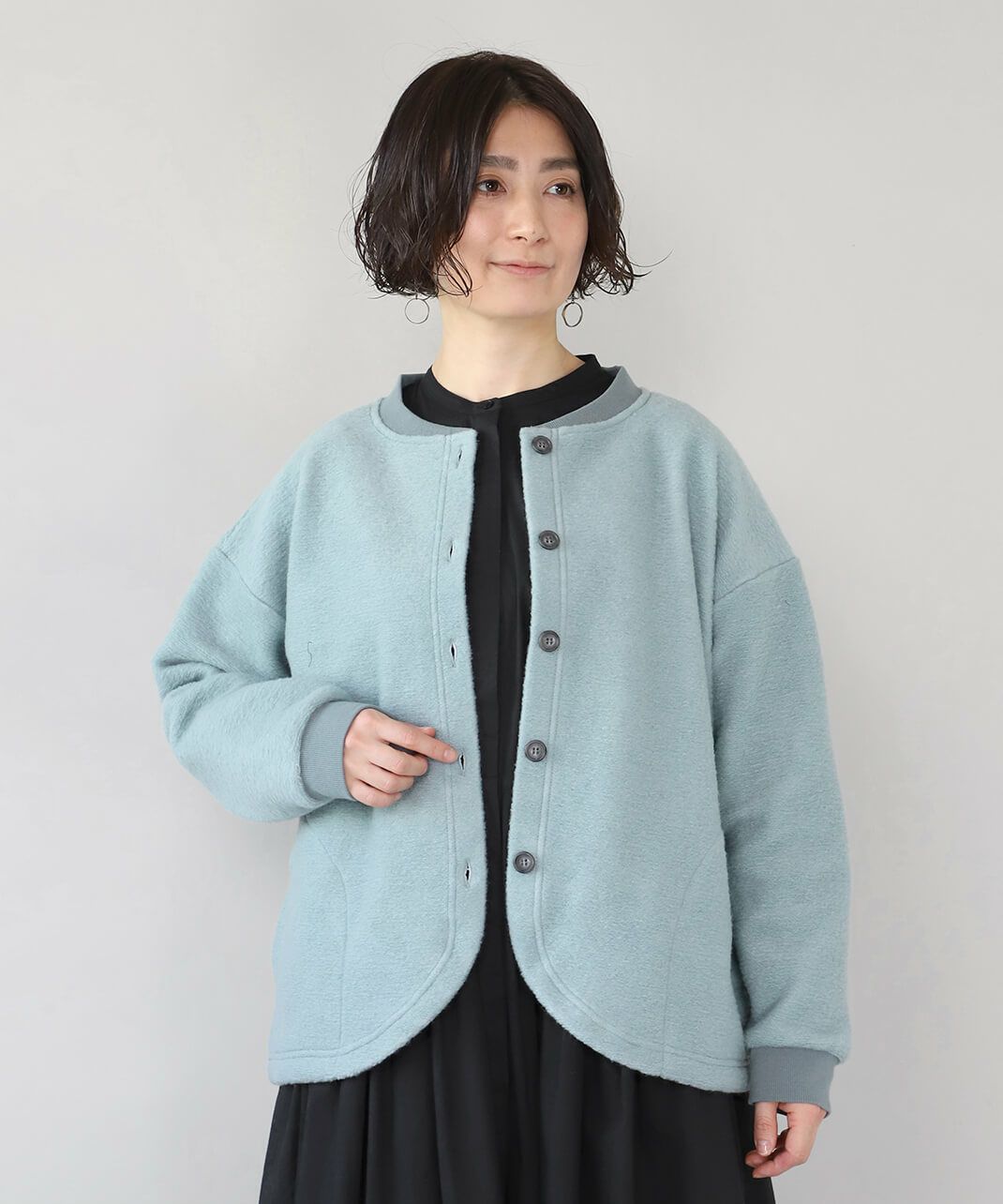 イタリア産のスライバーウールを使用したブルゾン