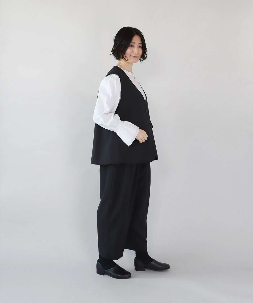 綺麗めのバランスのとれた着こなしが可能