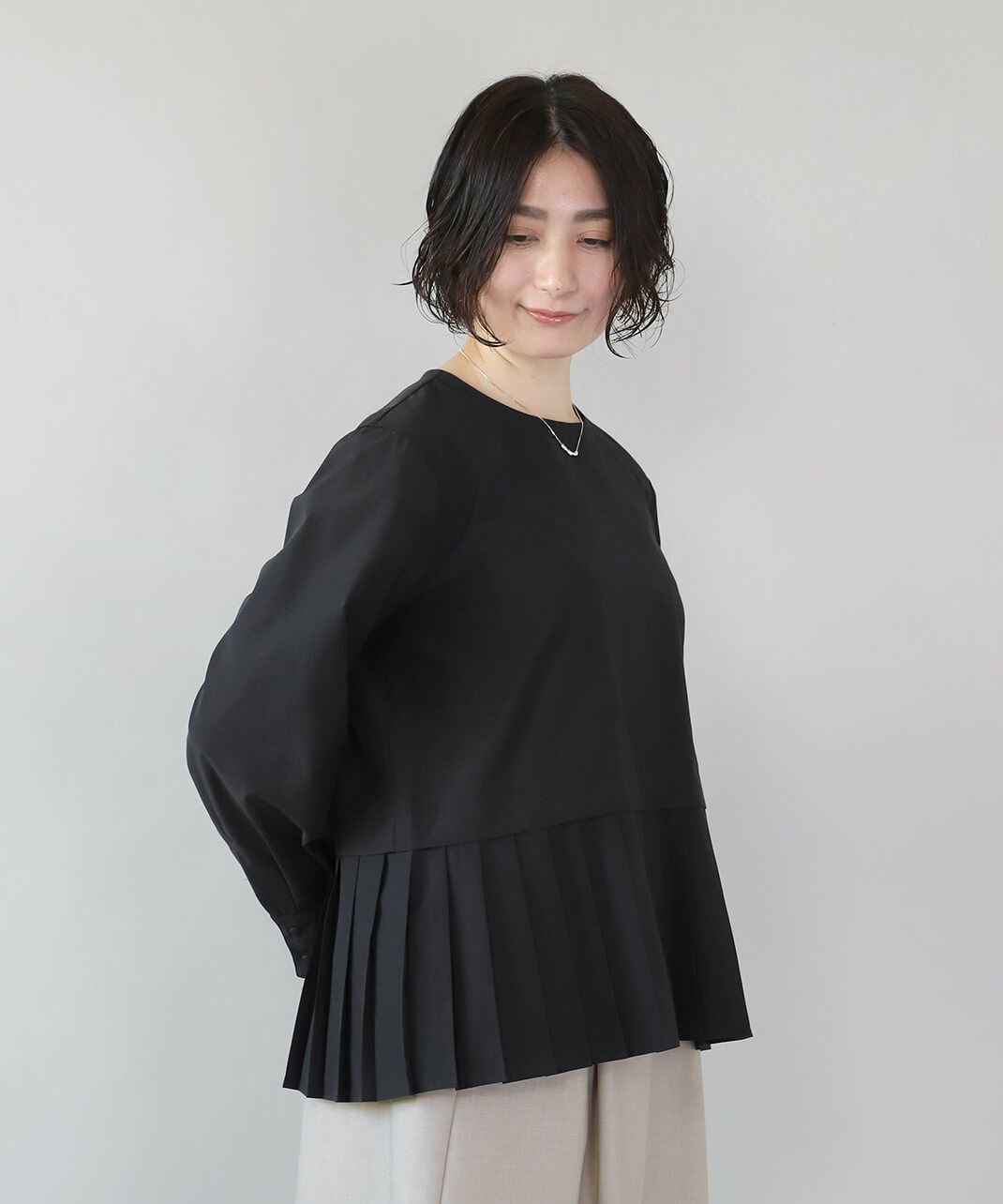 裾のプリーツ切替え