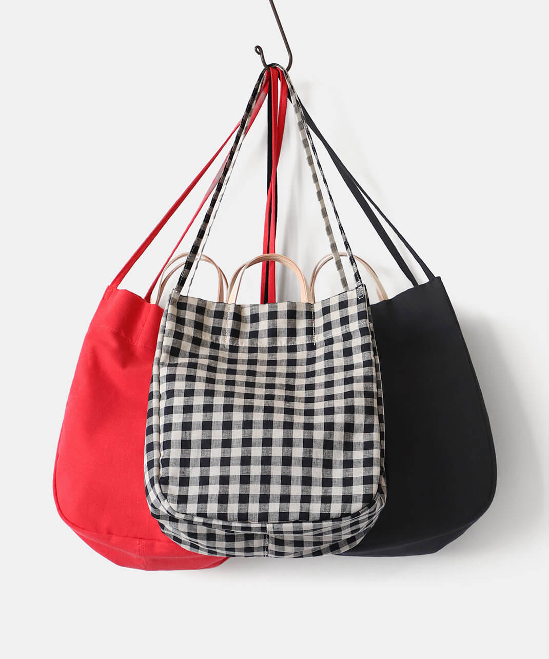 コットンリネンの素材のトートバック