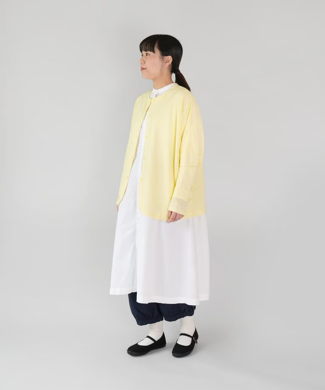 シンプルなデザインが、幅広いスタイルに似合う