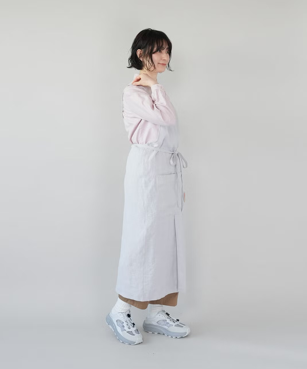 たっぷりの生地がお尻も隠れる大きさです