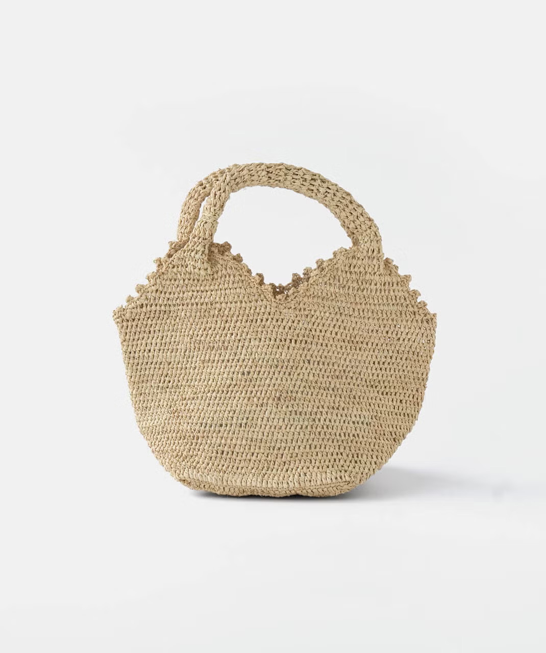 小サイズのラフィアクロッシェバッグ